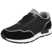 Coolwalk Herren Sneaker Sportlich mit Schnürung und Profilsohle Sneaker (91563874) Flach Sneakers in Schwarz