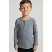 Name It Langarmshirt NMMKAB LS TOP NOOS Im Henley-Stil - mit kurzer Knopfleise, normal geschnitten