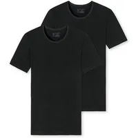 Schiesser T-Shirt 95/5 (2er-Pack) mit Rundhalsausschnitt, Cotton-Mix, Single Jersey