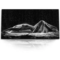 Sinus Art Leinwandbild Kunstdruck Bilder 120x60cm Junge Frau Erotisch Akt Kunstvoll Schlafzim, (1 St)