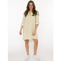 Zwillingsherz Blusentop "Rom" Turn-Up Ärmel, V-Neck. Leo-Muster, Musselin