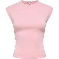 ONLY Shirttop ONLMIRA CAPSL RUCHING TOP JRS NOOS Baumwollmischung, regular fit, Rundhals