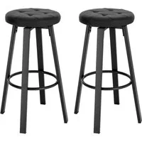 Woltu Barhocker (2 St), mit drehbarem Sitz Φ 35,5 cm, gepolsterer Hocker