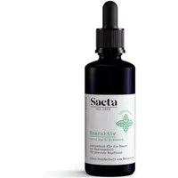 Saeta Haarkosmetik Haarserum Haaraktiv - Hilft bei Haarausfall, Schuppen und Haarproblemen, 1 Violettglas mit Pipette, 50 ml Serum aus 32 Kräutern