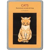 Postkarte Postkarten-Set Cats. Illustrationen von Julie de Graag.