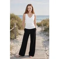 NADINE H Shirttop Elegantes V-Ausschnitt Top im Sommer Frühlings Trend Style Weiß