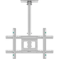 ONKRON TV-Deckenhalterung 32-80 Zoll, bis 68 kg, VESA 100x100-600x400, N1L-W, (bis 80,00 Zoll, schwenkbar, neigbar, höhenverstellbar, Kabelmanagement)