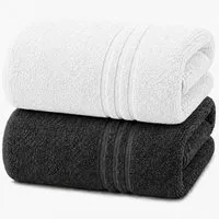 Komfortec Saunatuch 2er Set extra Große - XXL Premium Badetuch-80x200, Frottee (Set, 2-St), extra Große, Baumwolle 100%, Weich, Schnelltrocknend