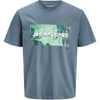 Jack & Jones Rundhalsshirt Jack&Jones Übergrößen T-Shirt rauchblau JJINDIANA