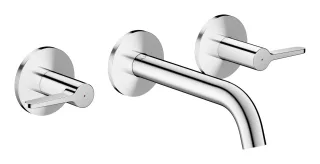 Hansgrohe 3-Loch Waschtischarmatur AXOR One Unterputz Wandm. 160mm Hebelgriff chr, 48150000 48150000