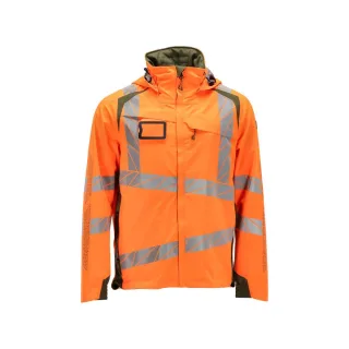 MASCOT Herren Hard Shell Jacke ACCELERATE SAFE Hi-vis Orange / Moosgrün M - 19001-449-1433-M