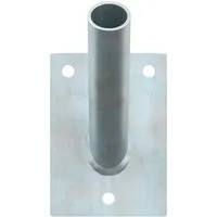 vidaXL Tandemstangen-Halterung Fahnen Pole Holde Silber 10,5 x 7,5 x 2,5 cm Stahl, (1-St)