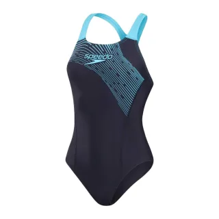 Speedo - "Medley Medalist" Badeanzug für Damen (Marine bedruckt)