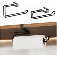 Diwzbyn Toilettenpapierhalter Küchenrollenhalter 2er Set, Edelstahl, Zum Einhängen, Ohne Bohren, passend für Schrankböden in Küche & Bad