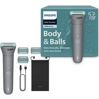 Philips Elektrokörperrasierer Serie 3000 BG3485/15, Aufsätze: 3, mit Triple Protect-Rasiersystem, wasserfest, inkl. Aufbewahrungstasche