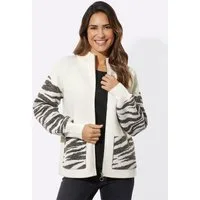 Sieh an! Strickjacke Strickjacke Langarm Jacquard