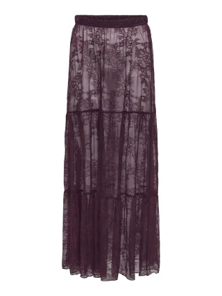 ONLY - ONLLULU LONG LACE SKIRT JRS Winetasting - Gr. - M