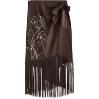 Next Midirock Midi-Sarong mit Fransen (1-tlg)