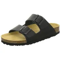 AFS-Schuhe 210023 Zweischnaller Pantolette für Damen mit Fußbett, bequeme Sandalen aus Leder
