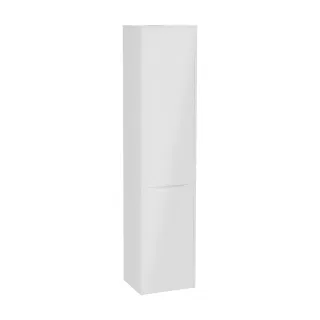 VitrA New Integra Square Hochschrank mit Wäschekorb 40 x 35 x 180 cm (BxTxH) Weiß Hochglanz,80327 80327