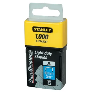 STANLEY Klammern Typ A 10 mm 1000 St. für Elektro- u. Handtacker Typ A stabile Verpackung - 1-TRA206T