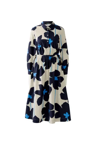 Oui - Midikleid Baumwollpopelin lt stone blue - Gr. - 34