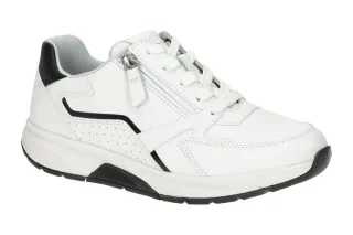Gabor 86.878.61 ROLLINGSOFT Damenschuhe weiss/schwarz bequeme Sneakers
