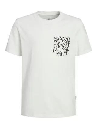 JACK&JONES - JORLAFAYETTE POCKET TEE SS CREW N JNR LN Cloud Dancer - Gr. - 176
