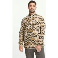 Jack Wolfskin Fleecepullover PAW ERA 100 PRINT HZ M mit halbem Reißverschluss, aus Polyester, normaler Schnitt