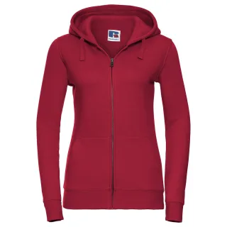 Russell - "Authentic" Hoodie mit durchgehendem Reißverschluss für Damen (Rot)