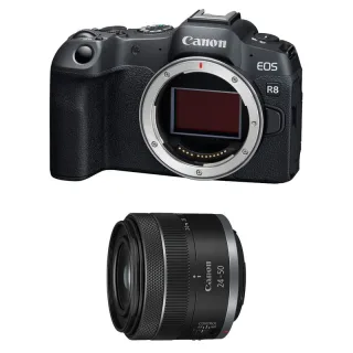 Canon EOS R8 [242MP Kleinbild 3" LCD] schwarz inkl. Canon RF 24-50mm 1:4.5-6.3 IS STM Objektiv schwarz