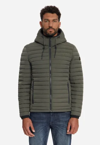 No Excess - Jacket Hooded Short Fit Padded Army - Gr. - L