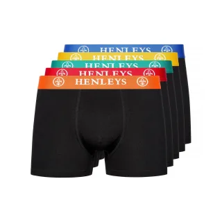 Henleys - "Primas" Boxershorts für Herren(5er-Pack) (Schwarz)