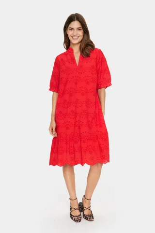 Kleid Gerade Passform red