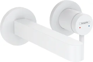 Hansgrohe 2-Loch Waschtischmischer Unterputz Finoris F-Set kurzer Auslauf mattweiss, 76051700 76051700