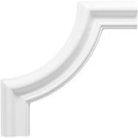 Hexim Perfect Stuckleiste, Segment AD301-12 - 200 x 200 x 20 mm, Wand- und Deckenumrandung aus PU - Segment als Ergänzung zur Flachleiste, hart & stoßfest, weiß - Spiegelrahmen