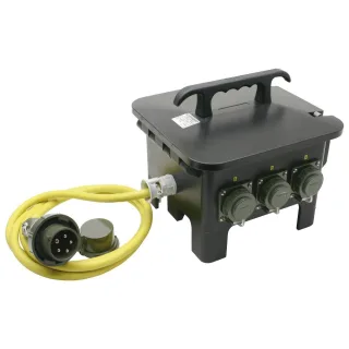 Mennekes Sechsfachverteiler THW-Version 230 V/400 V, 32 A , THW Sachnummer:6150T31827, Abmessungen  L x B x H:360 x 340 x 330mm