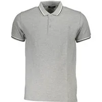 Cavalli Class Poloshirt Elegantes Herren Kurzarm-Poloshirt Grau mit