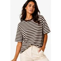 Worldclassca T-Shirt WORLDCLASSCA T-Shirt Streifen Halbarm Oversize Sweat Shirt Gestreift Neue Kollektion - Stilvolle und gemütliche Mode für Damen