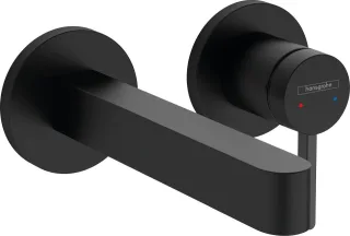 Hansgrohe 2-Loch Waschtischmischer Unterputz Finoris F-Set kurzer Auslauf mattschwarz, 76051670 76051670