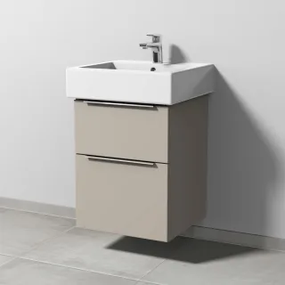 Sanipa 3way Waschtischunterbau zu Duravit Vero Waschtisch mit 2 Auszügen, Kaschmir-Matt UP7151U
