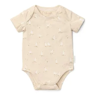 Little Dutch Body mit kurzen Ärmeln Kleine Gans - Beige Gr. 62