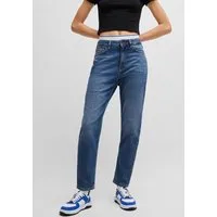 HUGO Blue Mom-Jeans Noe Straight Fit Jeans mit hoher Leibhöhe