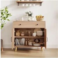 GarveeMore Sideboard mit Stauraum,Buffet mit Schubladen und Türen für Wohnzimmer,Küche, Kaffeebar-Schrank,Konsolentisch,83x40x77.5cm