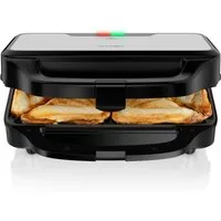 Arendo 3-in-1-Sandwichmaker Sandwichtoaster, 900 W, Antihaftbeschichtet, Schnellaufheizung, 900 W, automatische Temperaturregelung, 900 W, Edelstahl-Applikation