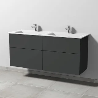 Sanipa 3way Waschtischunterbau zu Ideal Standard Connect Air Waschtisch mit 4 Auszügen, Graphit-Matt SP6441B