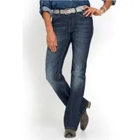 bonprix Bootcut-Jeans Slim Fit Passform, mit Stretch-Anteil, mit Five-Pocket Style
