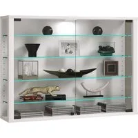 VCM Hängevitrine Wandvitrine Hängevitrine Glasvitrine Vitrosa L VCM Wandvitrine Vitrosa 60x83x18 cm Holzwerkstoff, Glas