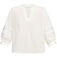 Betty&Co Schlupfbluse Damen mit Spitzeneinsatz