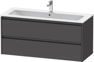Duravit Ketho.2 Waschtischunterbau wandhängend Graphit Matt 1210x480x550 mm - K25265049490000 K25265049490000